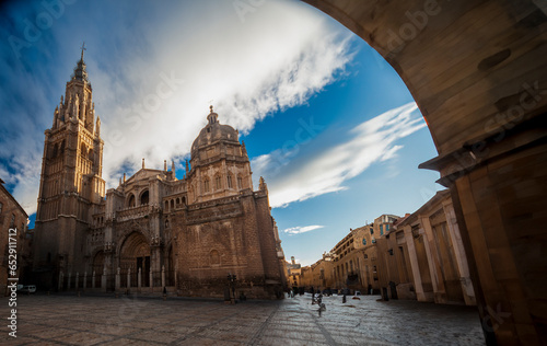 Obraz na płótnie Cathedral of Toledo in Spain w salonie