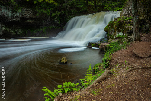 Waterfall at Wadsworth Falls, Middlefield Ct. Slow shutter speed to capture motion blur of the water.