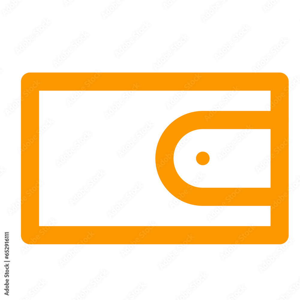 Orange wallet icon