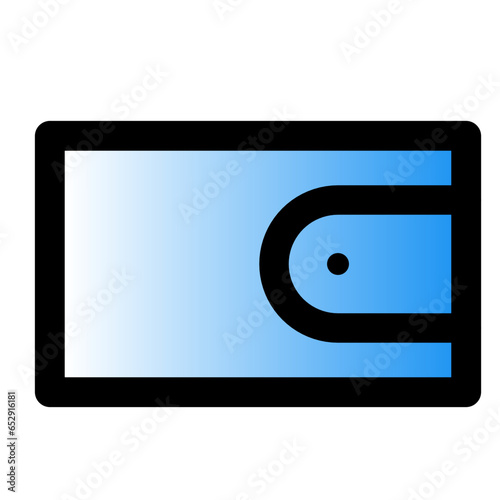 Blue wallet icon