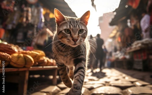 The Furry Traveler: A Cat in the Hustle of Marrakech