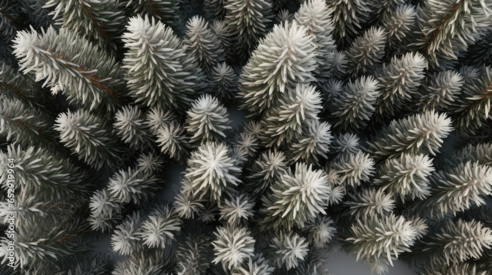 A close up of a bunch of pine trees