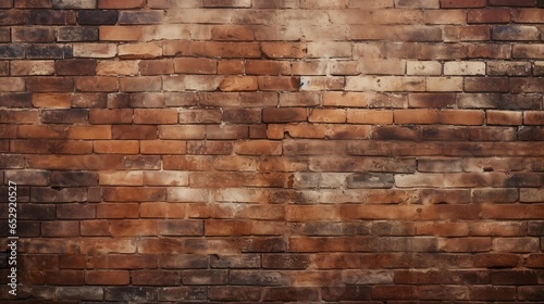 Warm up your space with this inviting brown brick wall background  featuring ample copy space 