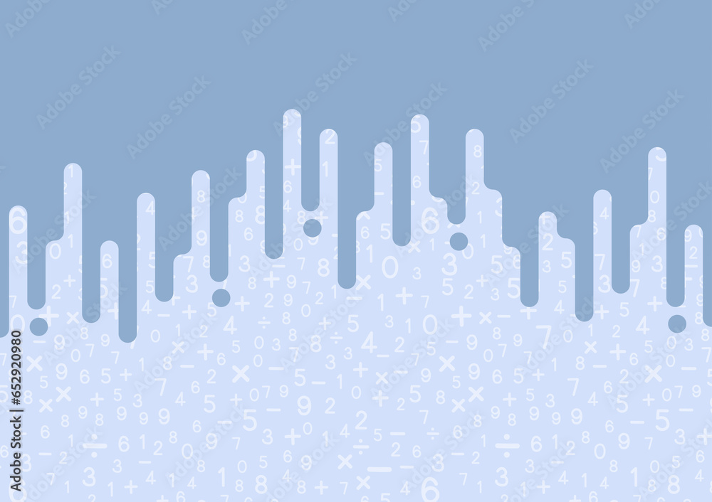 Obraz premium Creative abstract math symbol random number decoration background