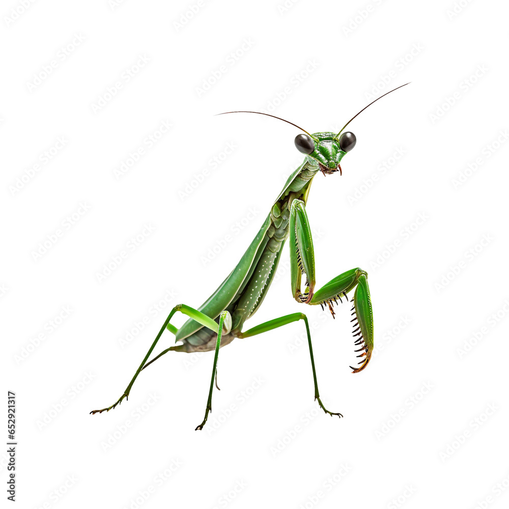 Green mantis isolated on transparent background Green mantis isolated on transparent background