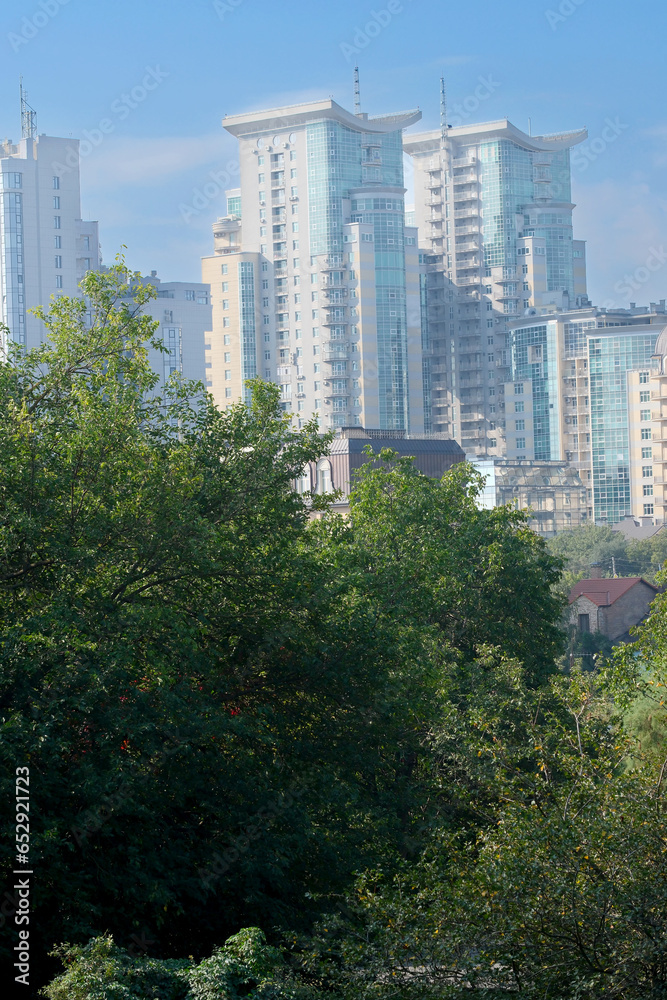 Naklejka premium Facade of a modern high-rise house