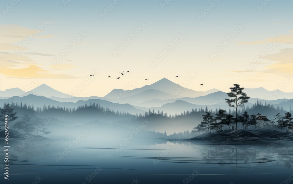 Peaceful Mind: Capturing Tranquility at a Serene Lake with Mountains