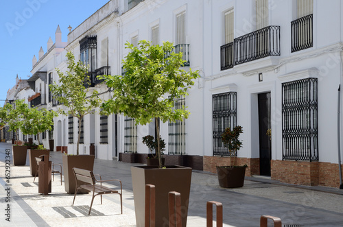 Moguer white street, Andalusia, Spain