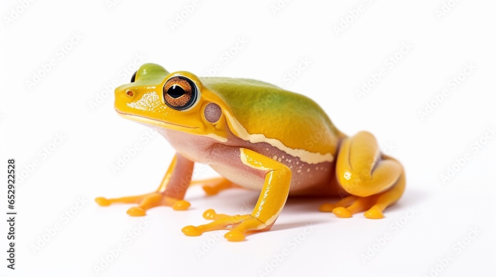 Obraz premium Golden eyed tree frog Trachycephalus resinifictrix.Generative AI