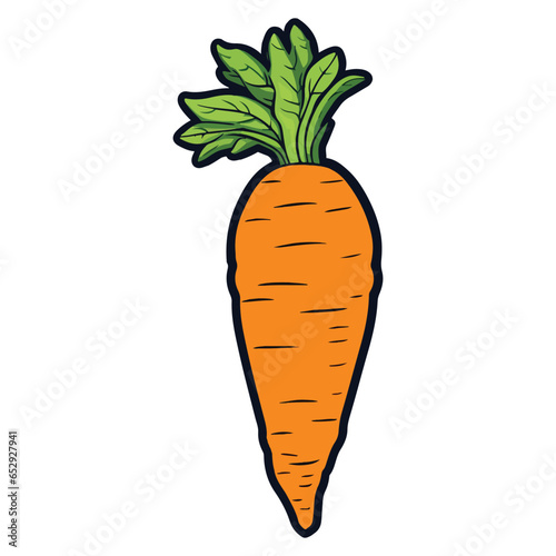 Vector Carrot, Carrot Print, editable and print ready carrot vegetable, eps, image Suitable for Cricut, clip art