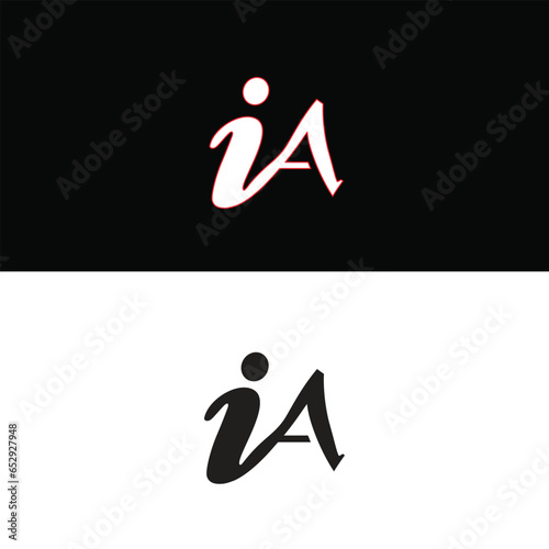 Fényképezés ia letter logo design, icon, symbol, template