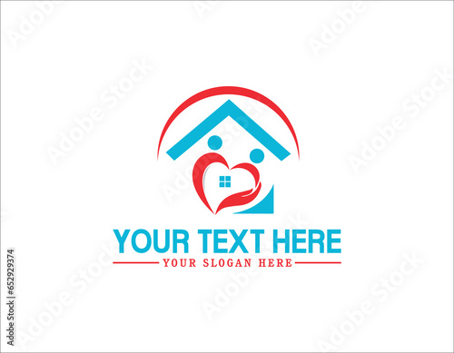 Health care, medical and home logo design