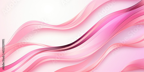 Beauty make up banner template. Lip cosmetic products with decorative lines on pink background.