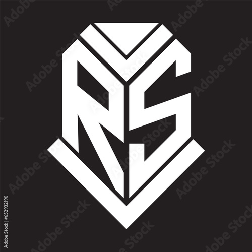 RS letter logo design on black background. RS creative initials letter logo concept. RS letter design.
