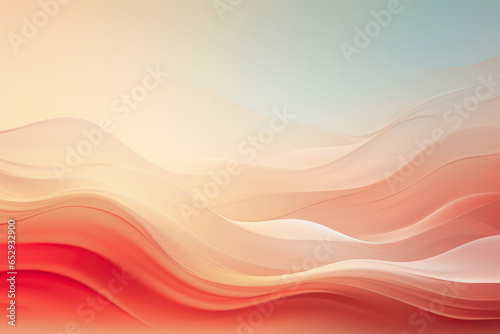 Abstract background of orange and coral colors in the form of a wave