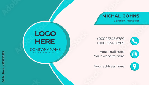 Double sided  business card template modern style.