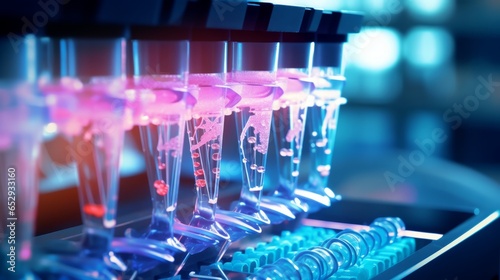 DNA replication process in a high tech scientific facility