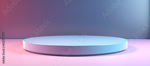 Futuristic product display on abstract pedestal