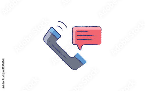 Call chat hand drawn illustration