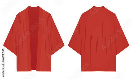 Red kimono for training. vector