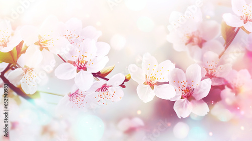Beautiful spring background  cherry blossoms  bokeh.