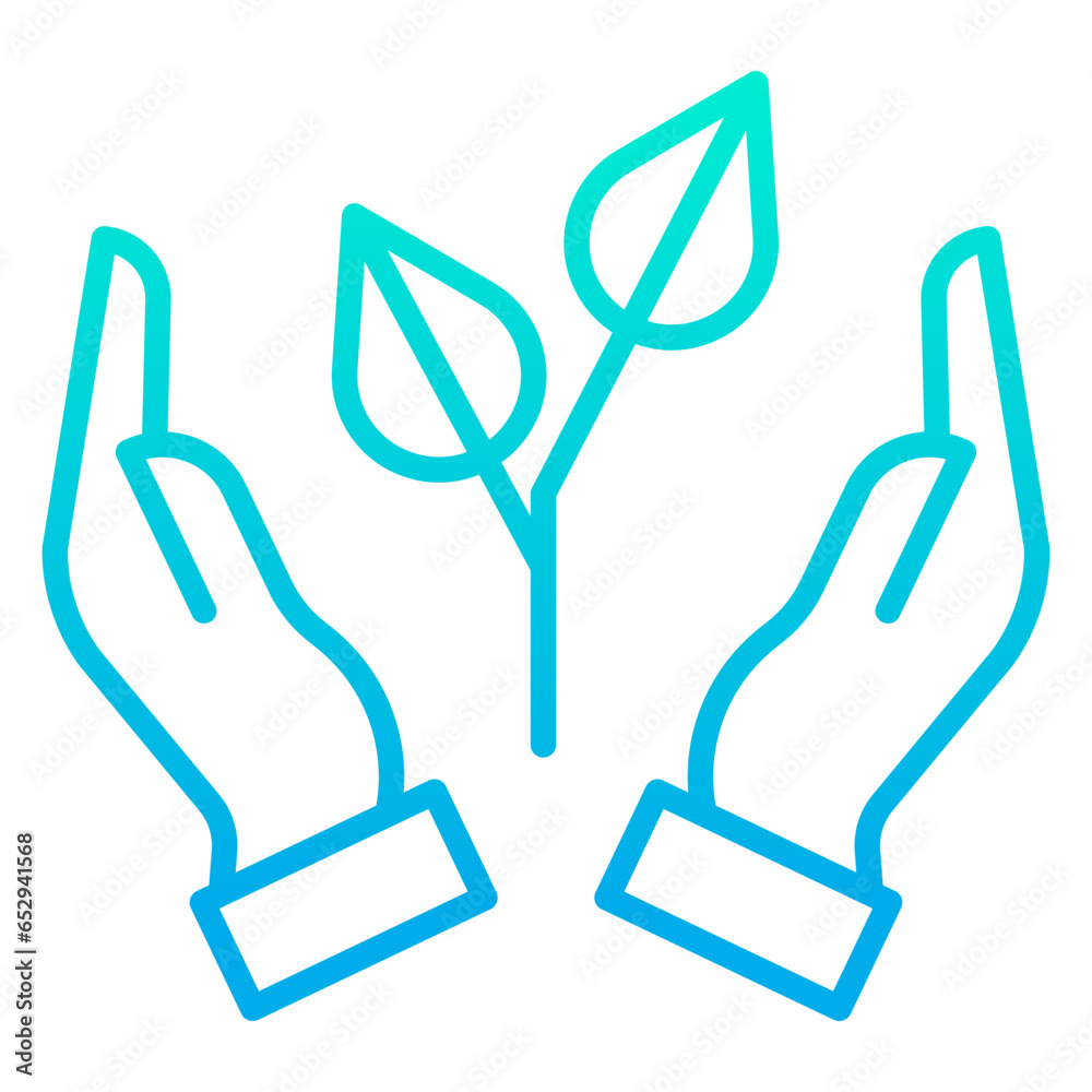Outline gradient Save plant icon Outline gradient Save plant icon