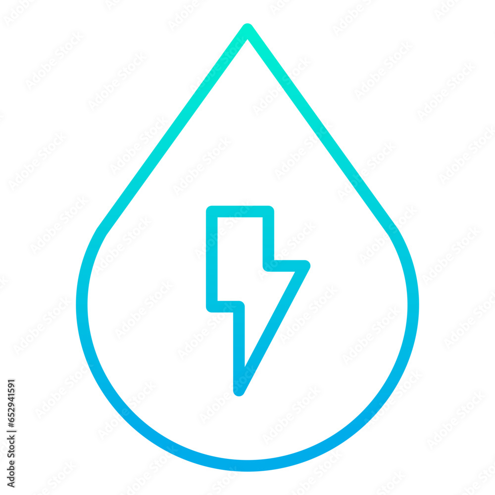 Outline gradient Water Energy icon Outline gradient Water Energy icon