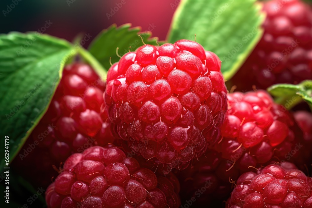 A close-up view of a bunch of ripe raspberries. This vibrant image captures the juicy and delicious nature of these red berries. Perfect for food blogs, recipe websites, or any content related to heal A close-up view of a bunch of ripe raspberries. This vibrant image captures the juicy and delicious nature of these red berries. Perfect for food blogs, recipe websites, or any content related to heal