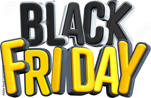 Logo 3D Black friday Render