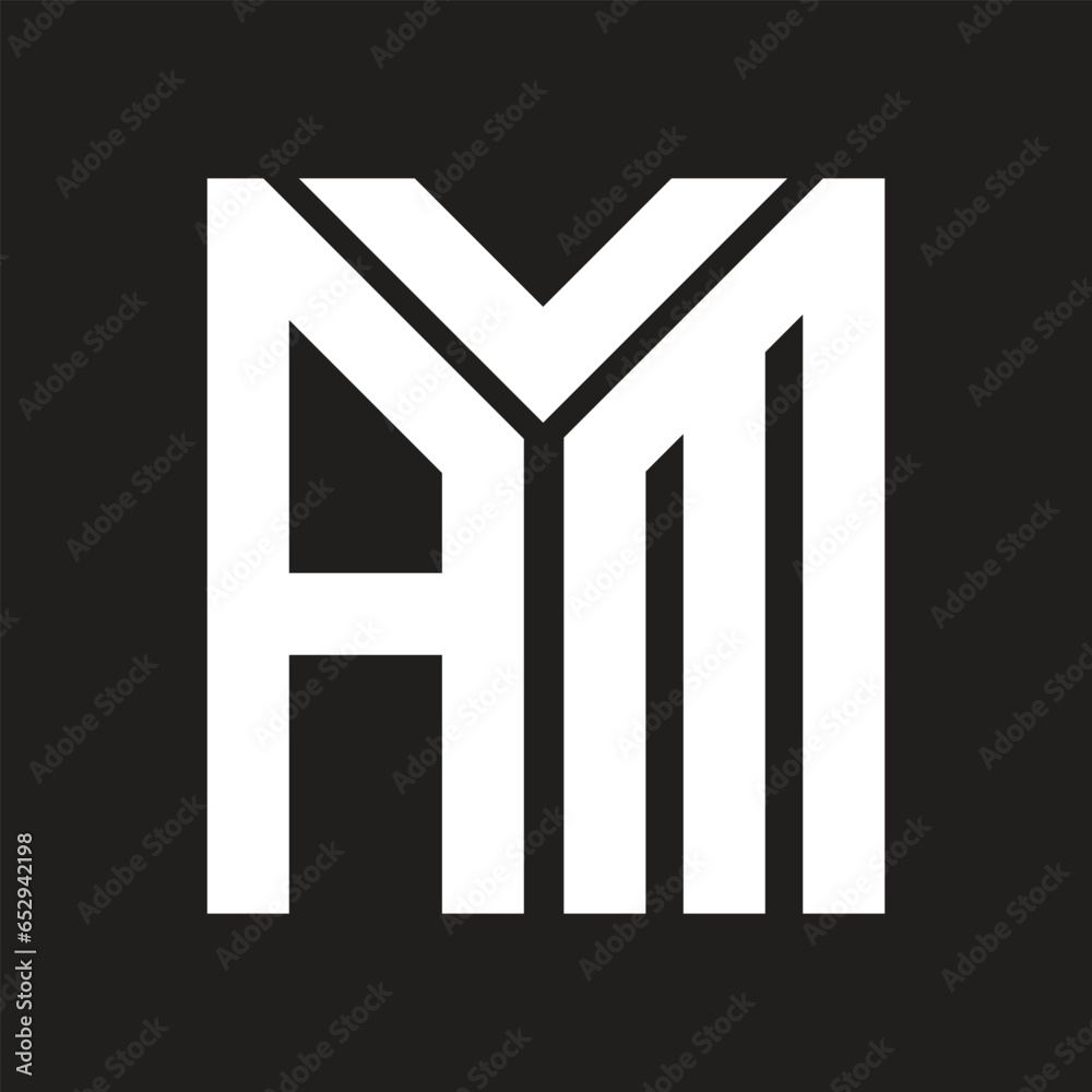 AM letter logo design on black background. AM creative initials letter logo concept. AM letter design.
AM letter logo design on black background. AM creative initials letter logo concept. AM letter design.