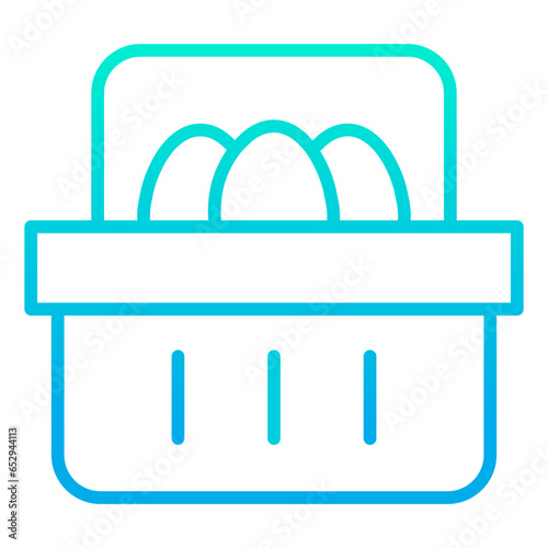 Outline gradient Basket icon