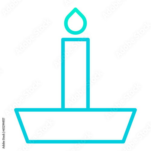 Outline gradient Candle icon