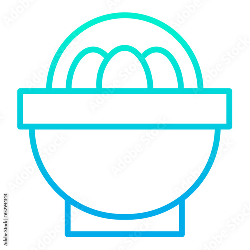 Outline gradient Easter Egg Basket icon