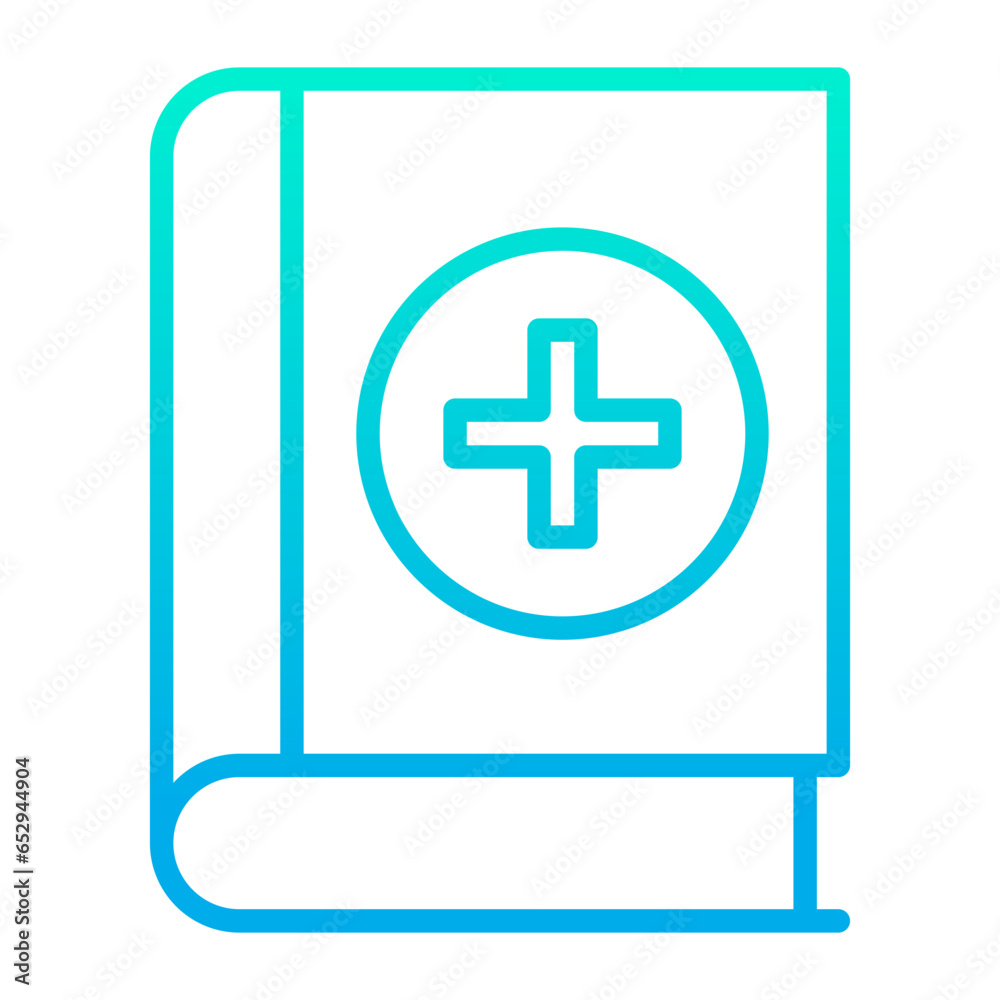 Obraz premium Outline gradient Medical Book icon