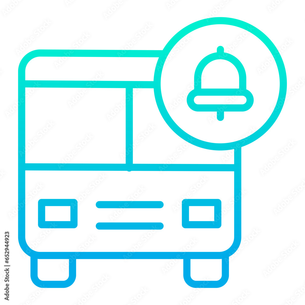 Outline gradient Bus Bell icon Outline gradient Bus Bell icon
