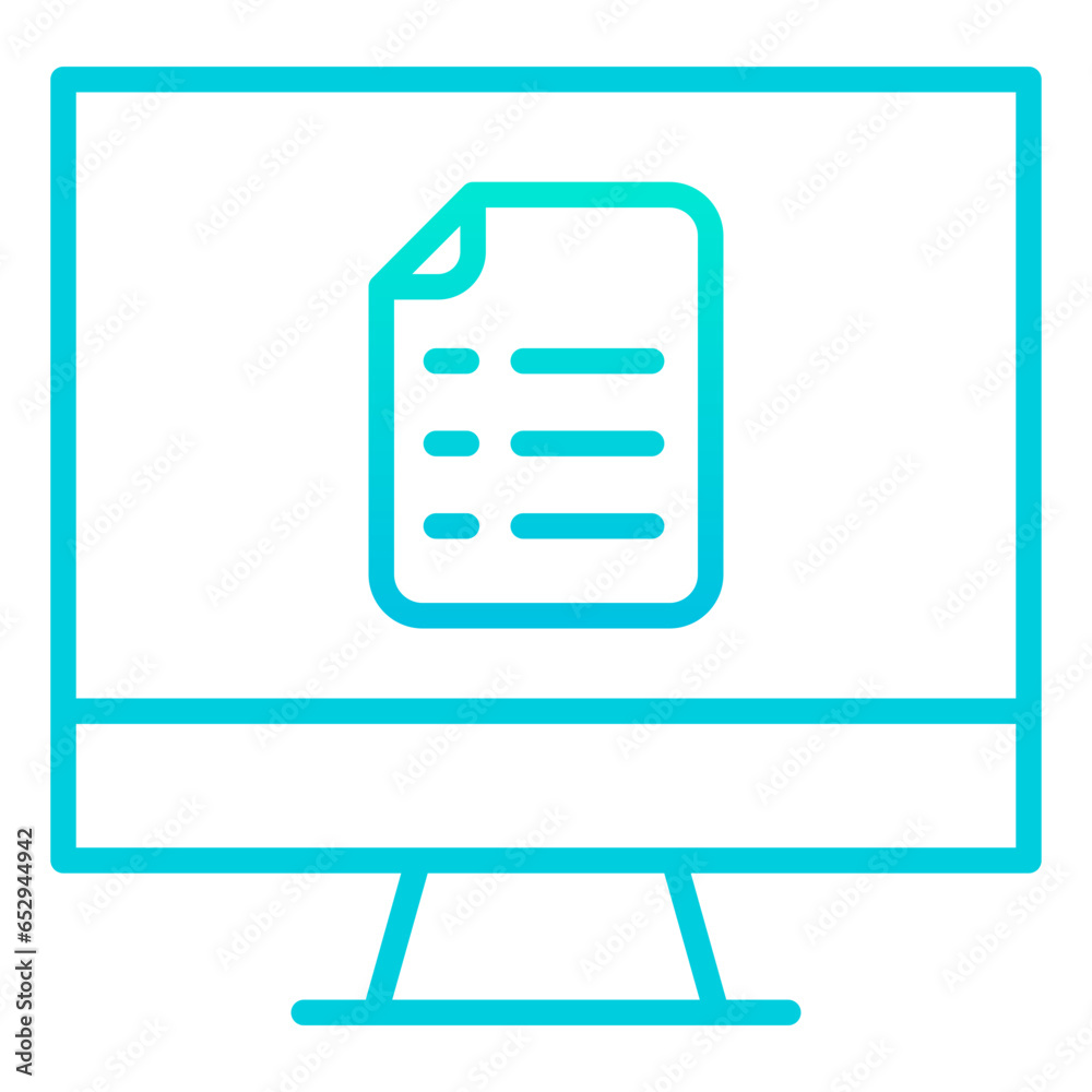 Outline gradient Online Notes icon Outline gradient Online Notes icon