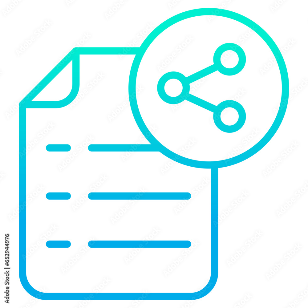 Outline gradient Share Document icon Outline gradient Share Document icon