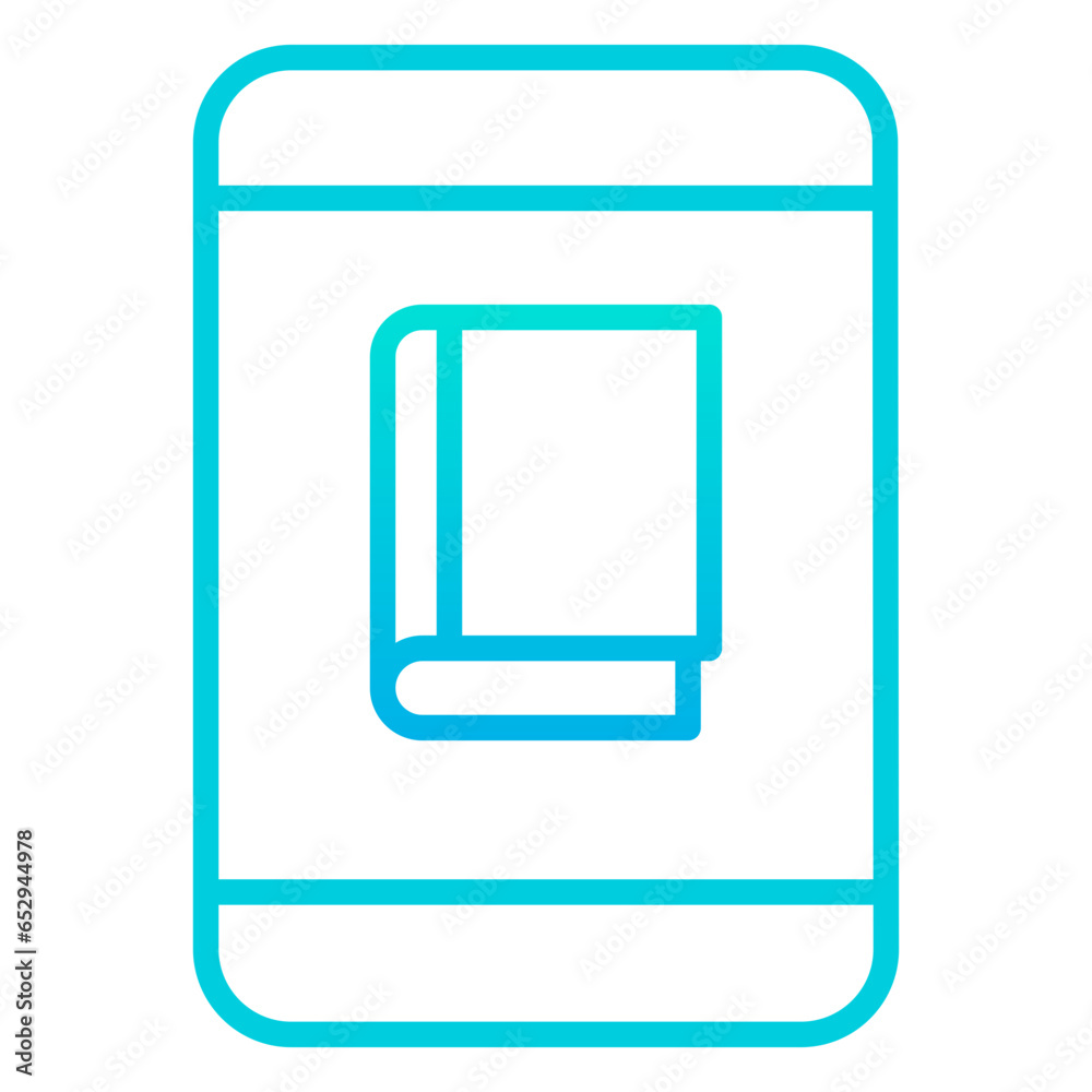 Outline gradient Tablet Book icon Outline gradient Tablet Book icon