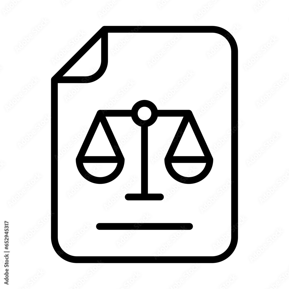 Outline Law Document icon Outline Law Document icon