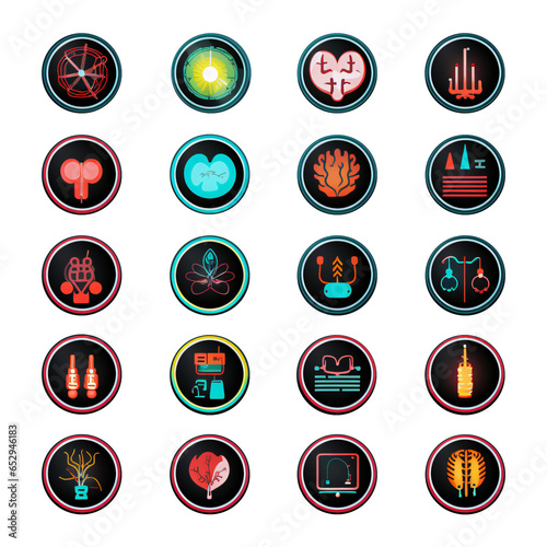 Set of simple, modern design information icons for Web and app design, medical motive, isolated on the transparent background PNG. isolated on the transparent background PNG.