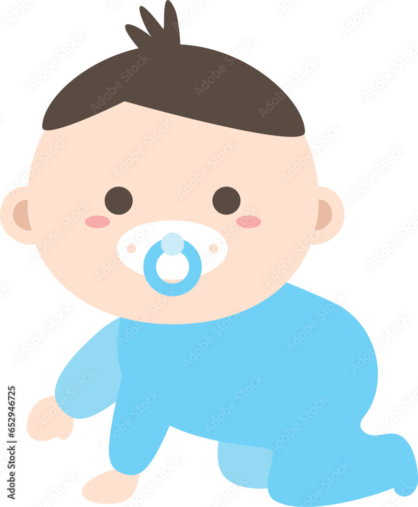 Baby boy is crawling illustration. Baby boy is crawling illustration.