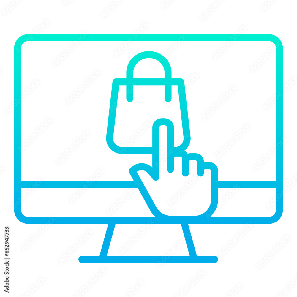 Outline gradient Desktop Purchase icon Outline gradient Desktop Purchase icon