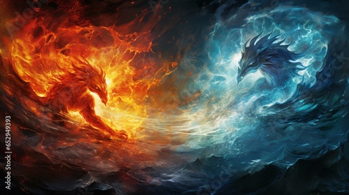 Four Elements Abstract: Mystical Visions - Created by AI