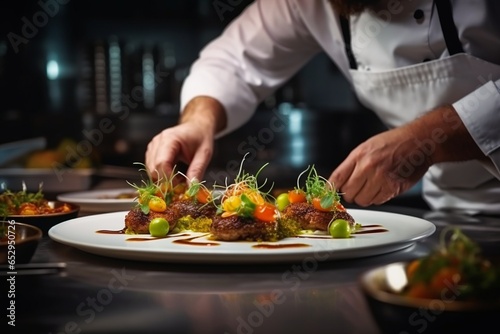 Restaurant Chefs Crafting Culinary Masterpiece