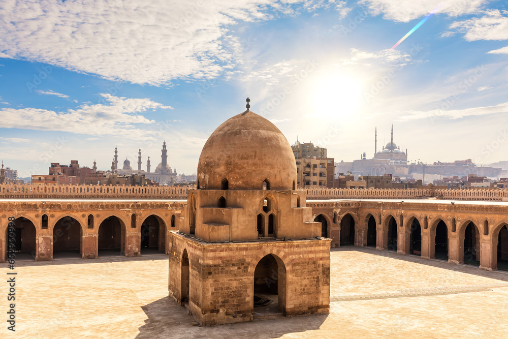 A shadirvan of the ancient Ibn Tulun Mosque in Cairo, Egypt