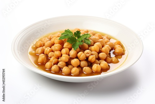 A plate of chickpeas