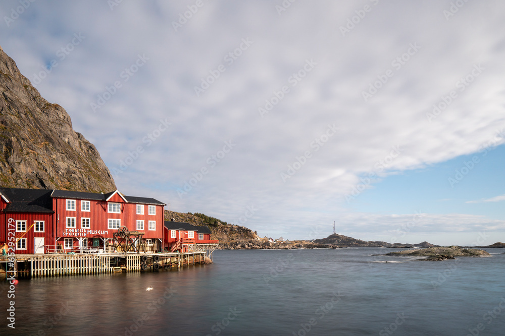 A village in Moskenes Lofoten archipelago Norway