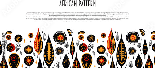 African background design template for cover design, magazine cover, banner, card design, flyer design