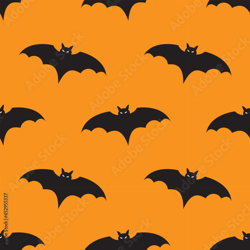 Halloween bat seamless pattern