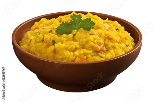 Khichdi on transparent background. Generative AI.
